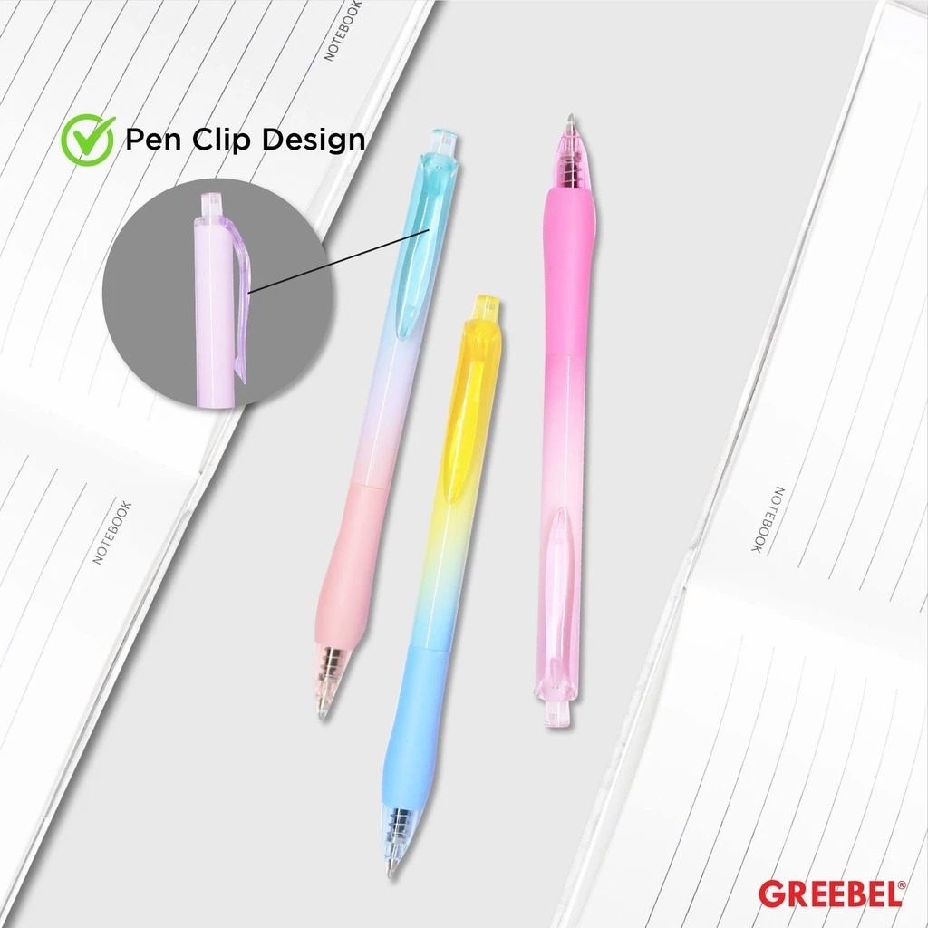 GREEBEL Gel Pen 0.5mm - GP511 AURORA (Pulpen Gel Tinta Halus Nyaman Digunakan)