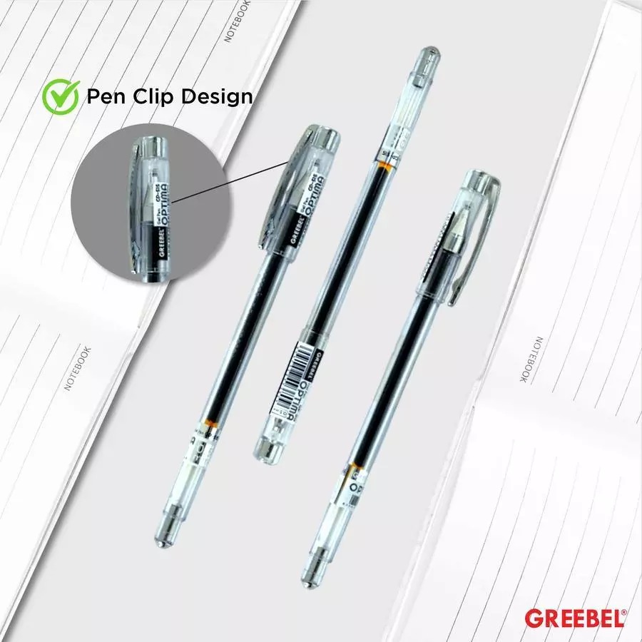 GREEBEL Gel Pen 0.5mm - GP515 OPTIMA (Pulpen Gel Tinta Halus Nyaman Digunakan)