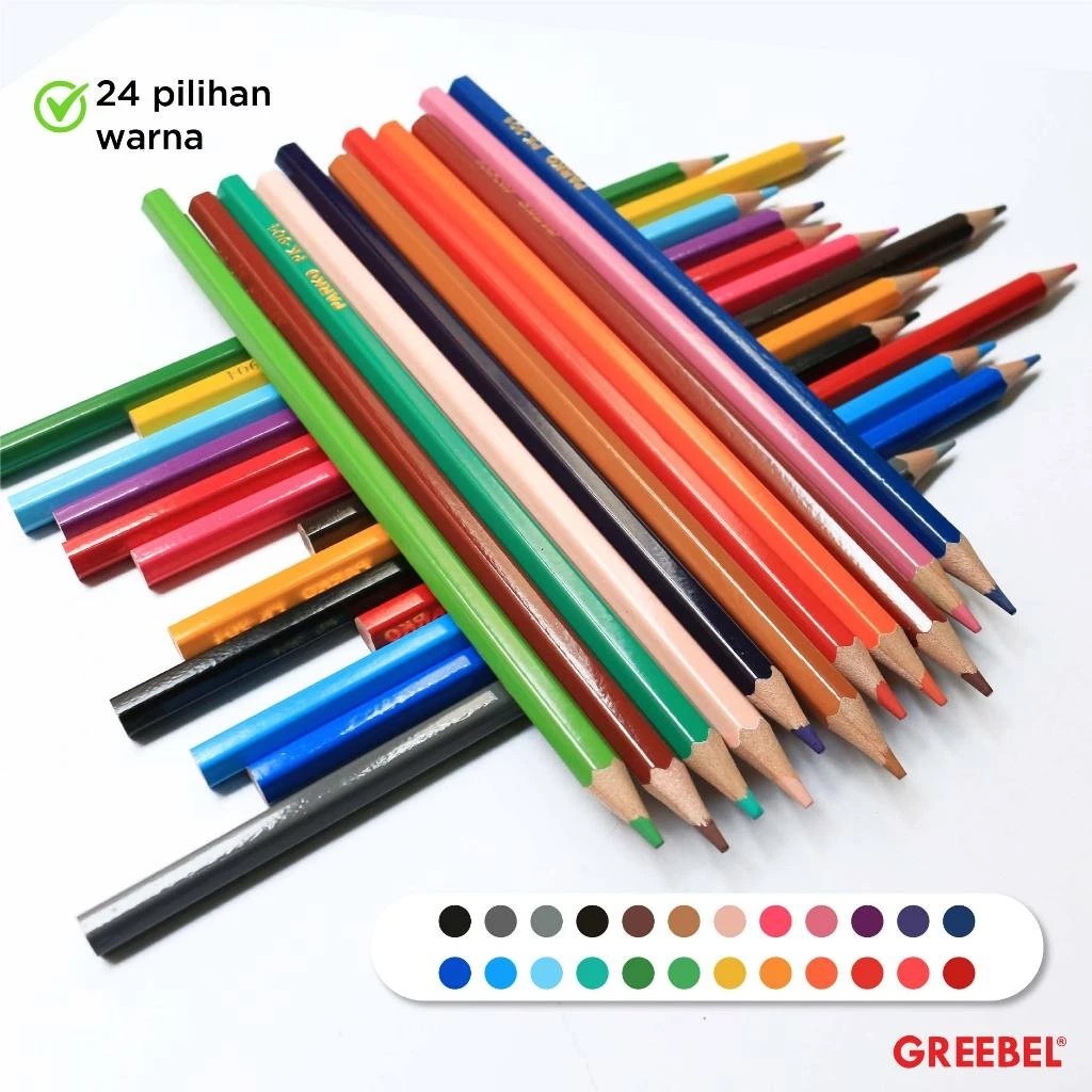 PARKO Classic Colour Pencils 904 - 24C (Pensil Warna Original & Berkualitas)