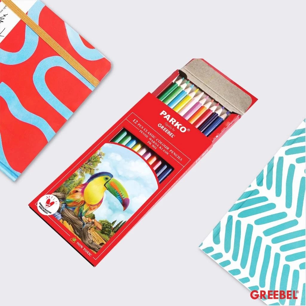 PARKO Classic Colour Pencils 903 - 12C (Pensil Warna Original & Berkualitas)