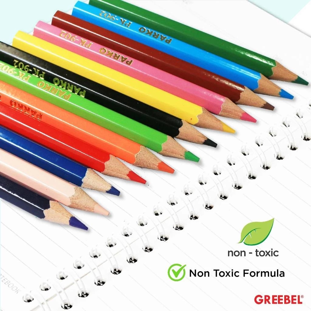 PARKO Classic Colour Pencils 902 - 12C Half (Pensil Warna Original & Berkualitas)