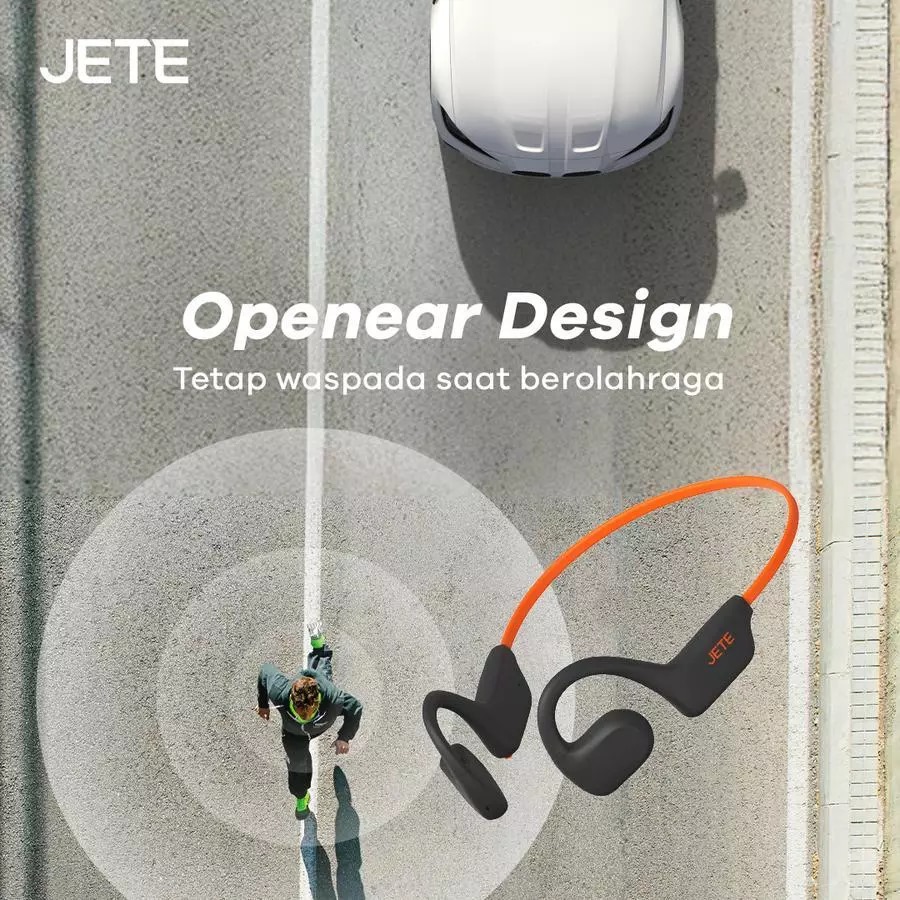 JETE Handsfree Bluetooth OpenTune - Grey Black JETE Handsfree Bluetooth OpenTune - Grey Black
