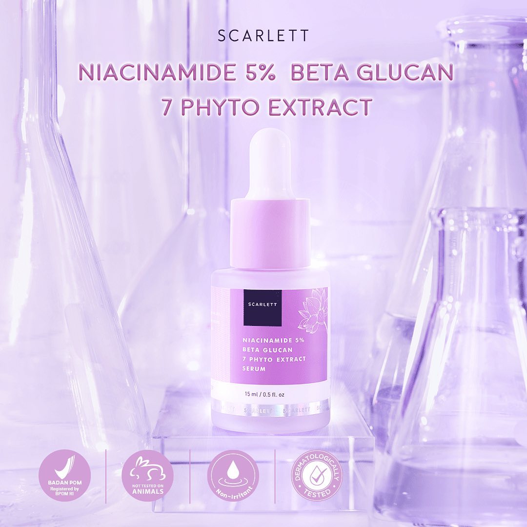 SCARLETT Face Serum 15ml - Niacinamide 5% Beta Glucan 7Phyto Extract