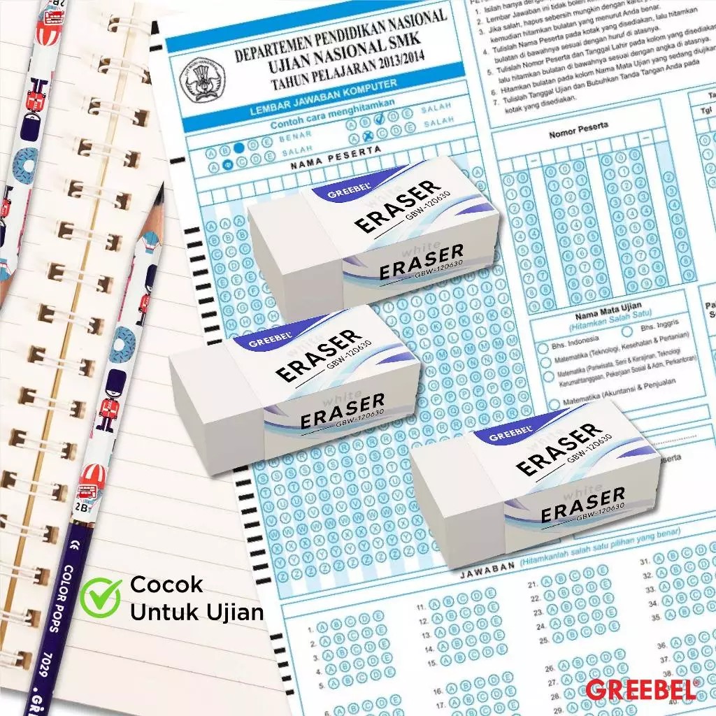 GREEBEL Pencil Eraser - (GBW-120630) Penghapus Pensil Bahan Karet