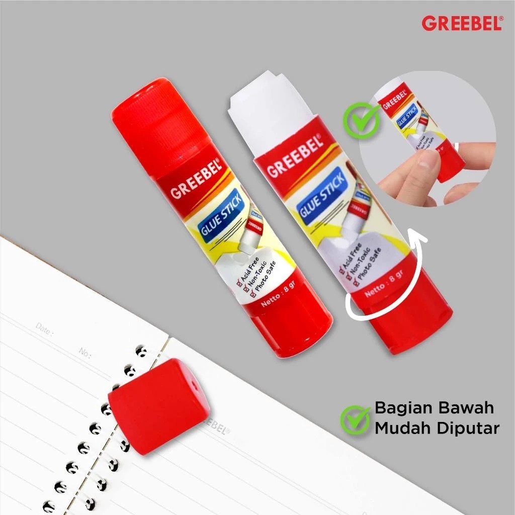 GREEBEL Glue Stick / Lem Kertas 21gr - GS1921 (Perekat Kertas)
