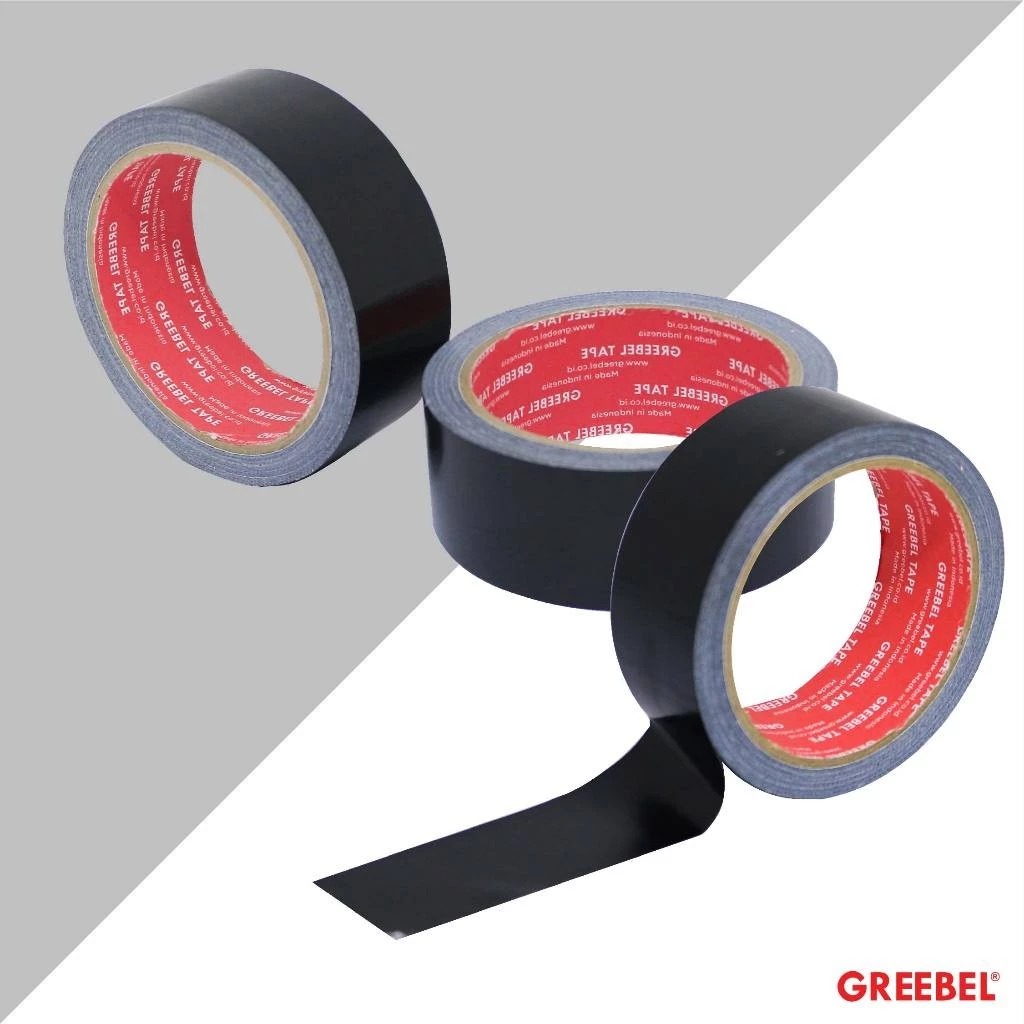 GREEBEL Cloth Tape Black - 36mm (Lakban Kain Serbaguna & Tahan Lama)