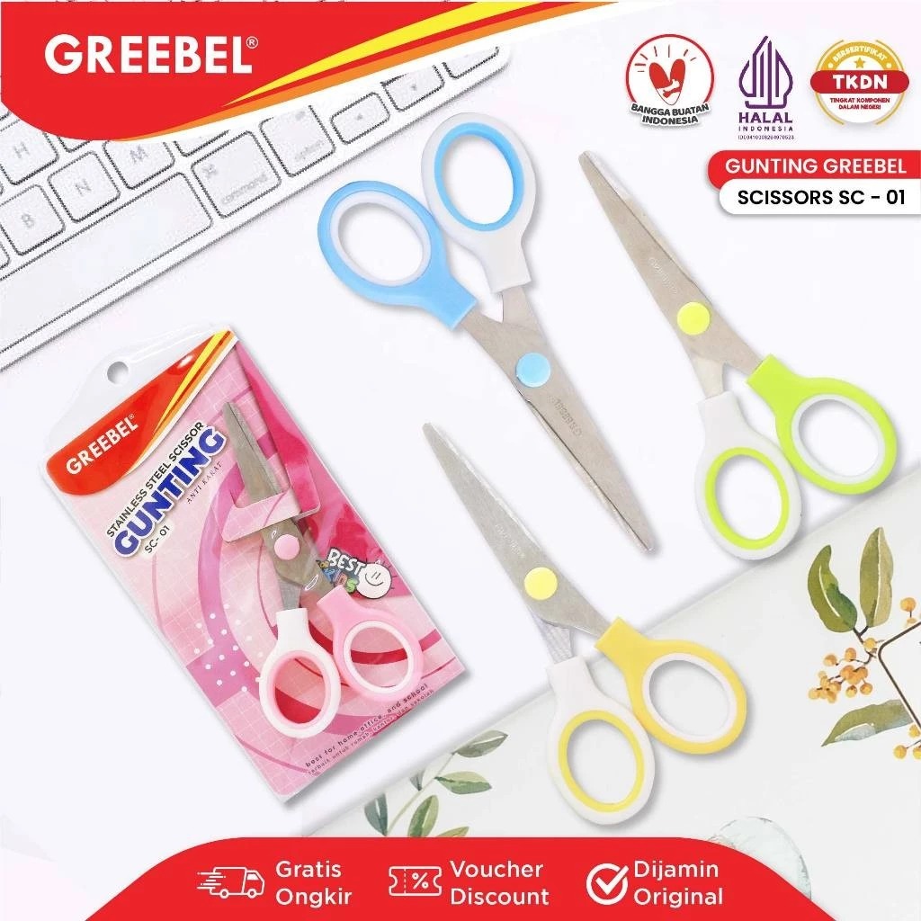 GREEBEL Gunting Mini Stainless Steel - SC01 (Gunting Karakter Lucu)