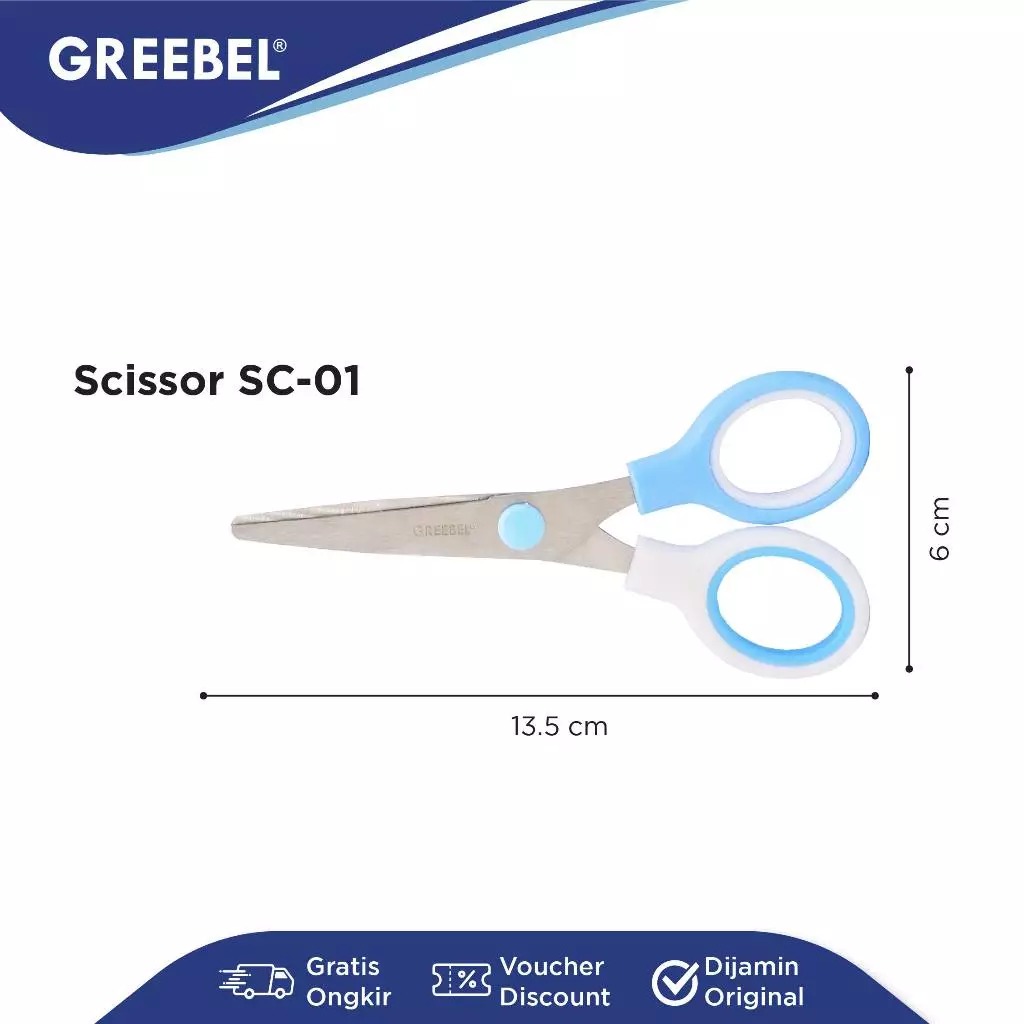 GREEBEL Gunting Mini Stainless Steel - SC01 (Gunting Karakter Lucu)