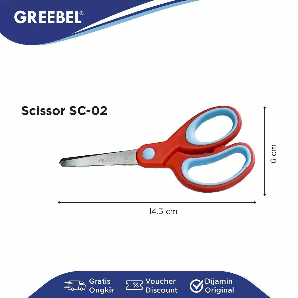 GREEBEL Gunting Mini Stainless Steel - SC02 (Gunting Karakter Lucu)