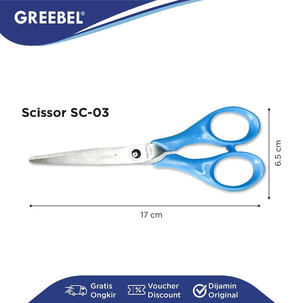 GREEBEL Gunting Mini Stainless Steel - SC03 (Gunting Karakter Lucu)