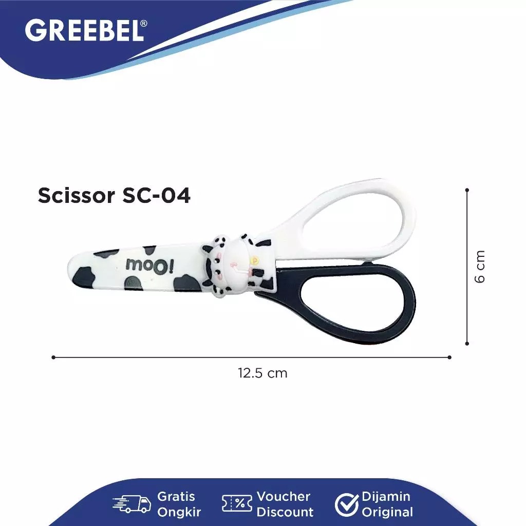 GREEBEL Gunting Mini Stainless Steel - SC04 (Gunting Karakter Lucu)