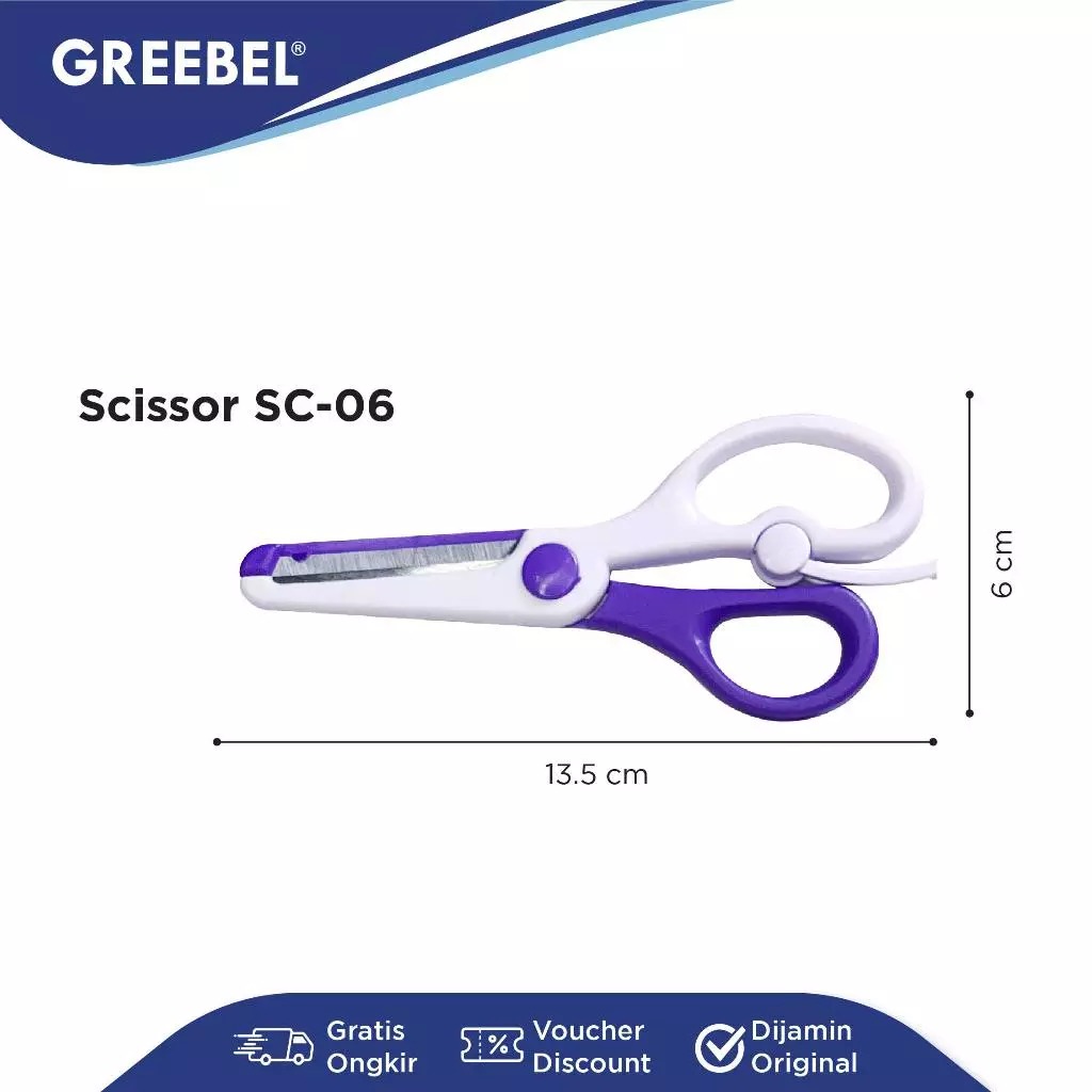 GREEBEL Gunting Mini Stainless Steel - SC06 (Gunting Karakter Lucu)
