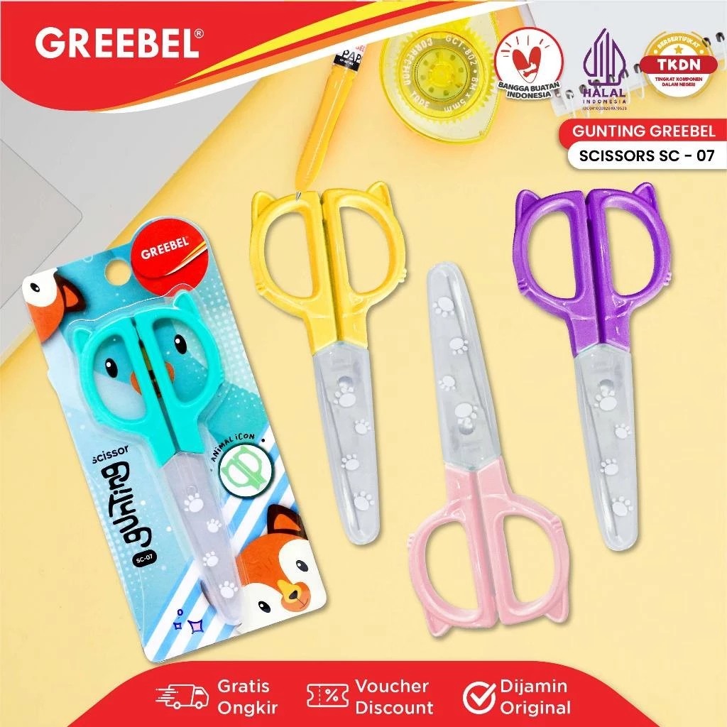 GREEBEL Gunting Mini Stainless Steel - SC07 (Gunting Karakter Lucu)