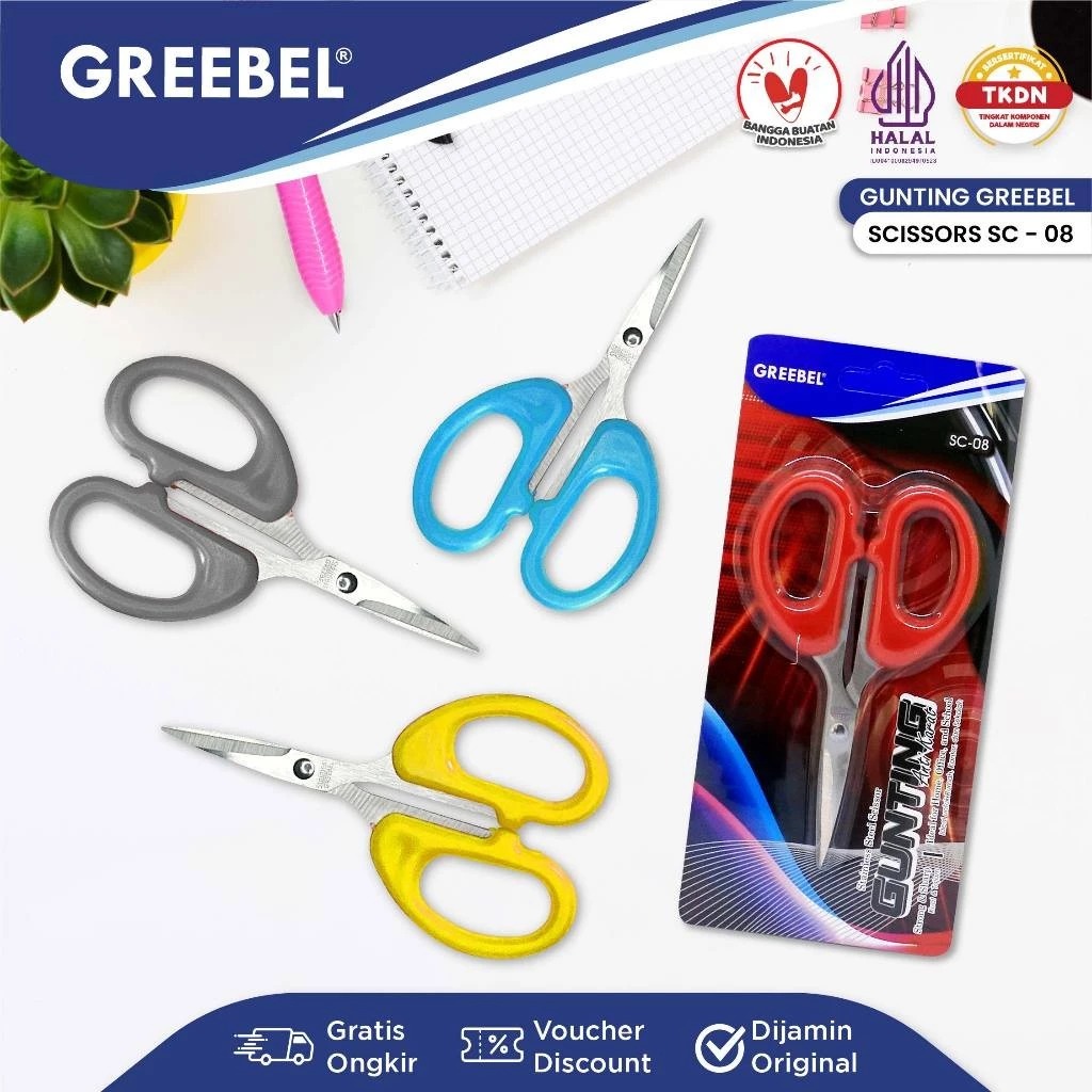 GREEBEL Gunting Mini Stainless Steel - SC08 (Gunting Karakter Lucu)