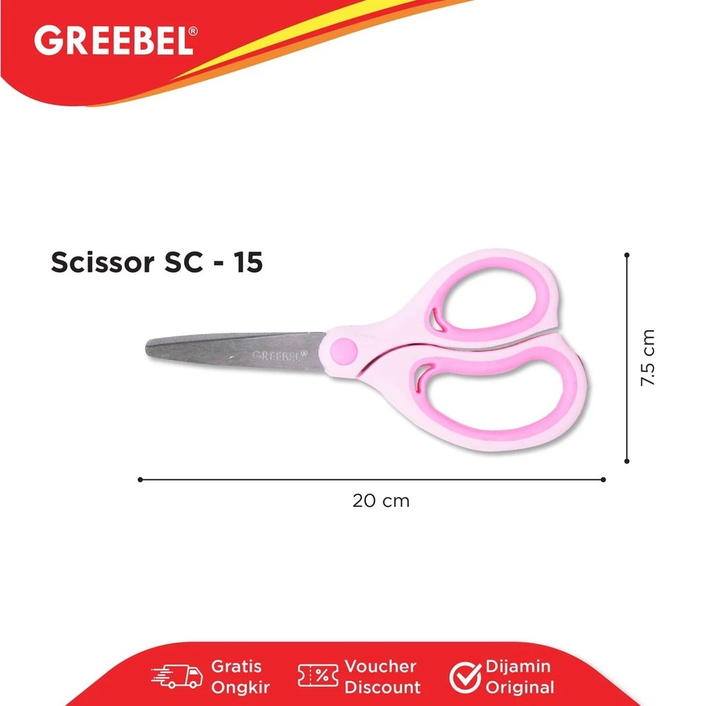 GREEBEL Gunting Mini Stainless Steel - SC15 (Gunting Karakter Lucu)