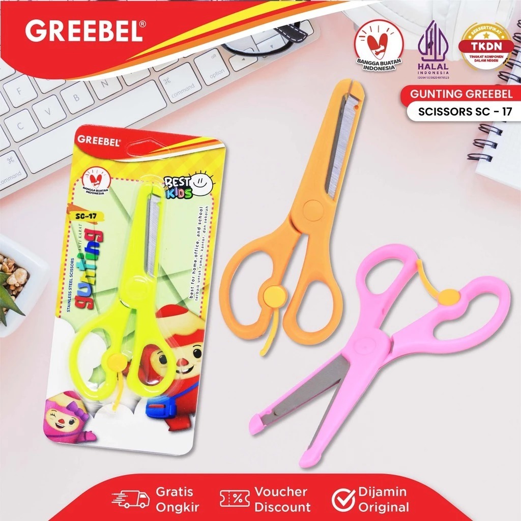 GREEBEL Gunting Mini Stainless Steel - SC17 (Gunting Karakter Lucu)