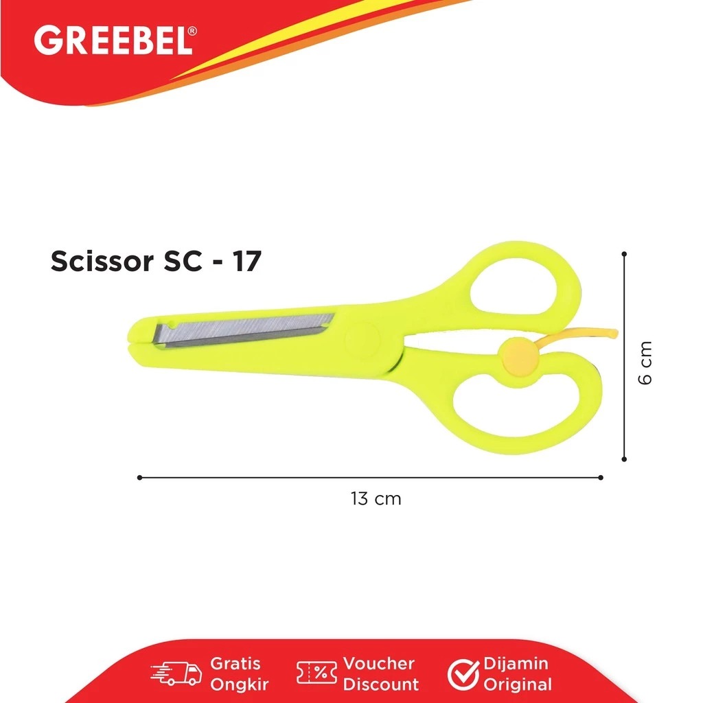 GREEBEL Gunting Mini Stainless Steel - SC17 (Gunting Karakter Lucu)