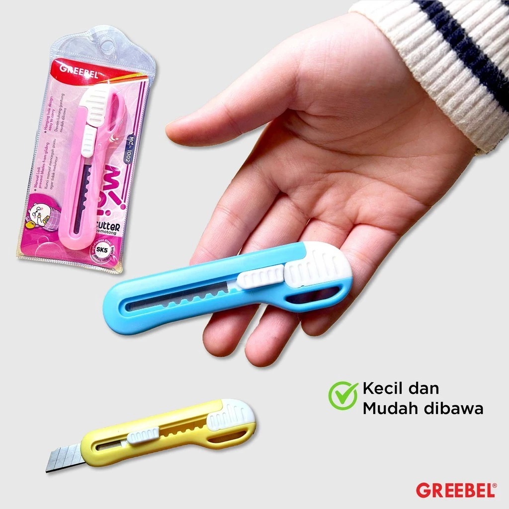 GREEBEL Cutter Mini Praktis - MC1002 (Cutter Karakter Lucu)