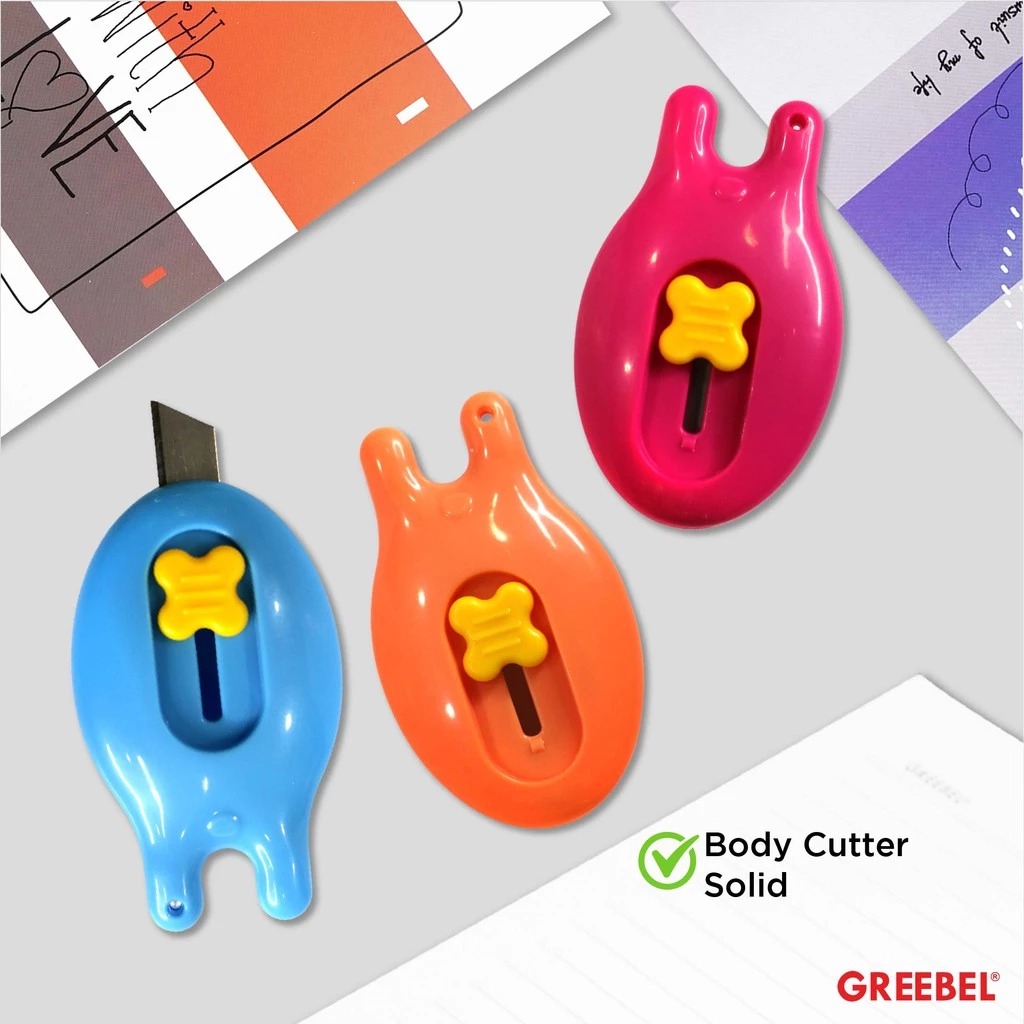 GREEBEL Cutter Mini Praktis - MC1003 (Cutter Karakter Lucu)