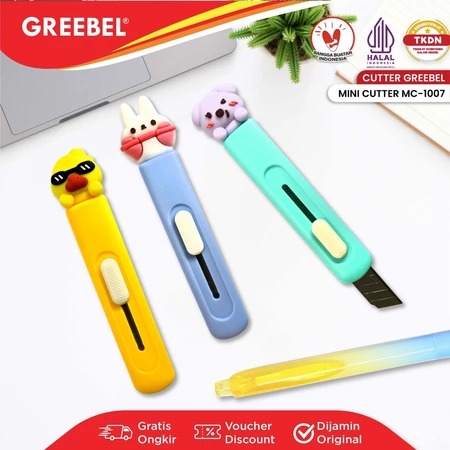 GREEBEL Cutter Mini Praktis - MC1007 (Cutter Karakter Lucu)