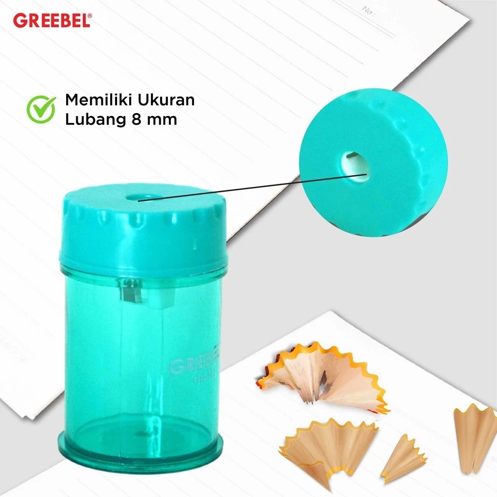 GREEBEL Pencil Sharpener - 123 Colour Box (Rautan Praktis Tajamkan Pensil)