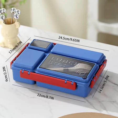 Lunch Box Bento 4 Sekat 1200ml + Free Sendok Garpu - NAVY (5555) Lunch Box Bento 4 Sekat 1200ml + Free Sendok Garpu - NAVY (5555)