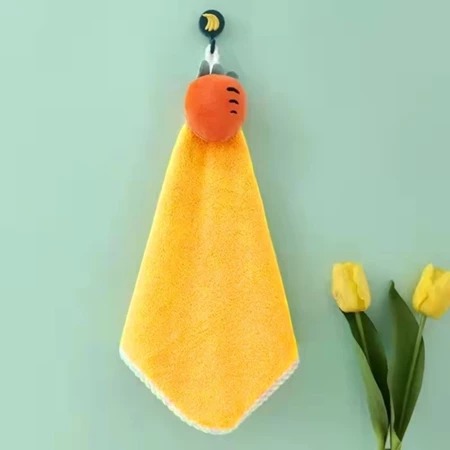 Handtowel Gantung Karakter 3D - Wortel (Lap Tangan / Serbet / Wash Cloth)