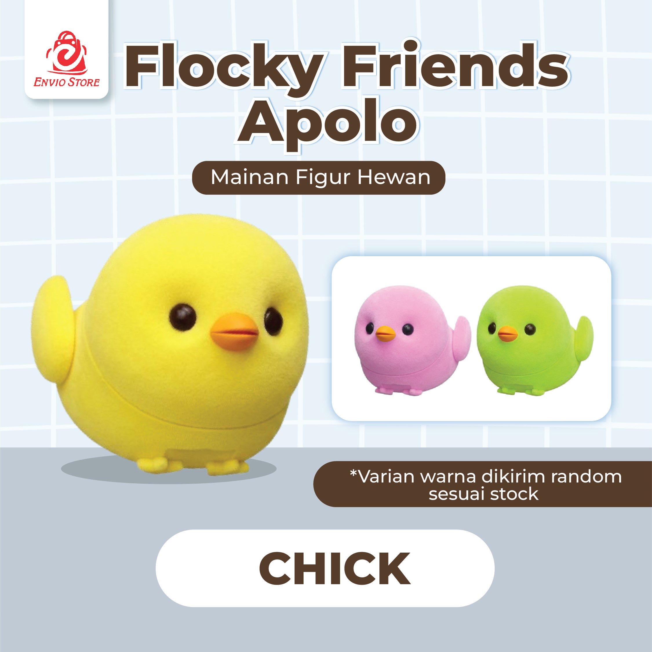 Flocky Friends Apolo - CHICK (Mainan Figur Hewan Lucu)