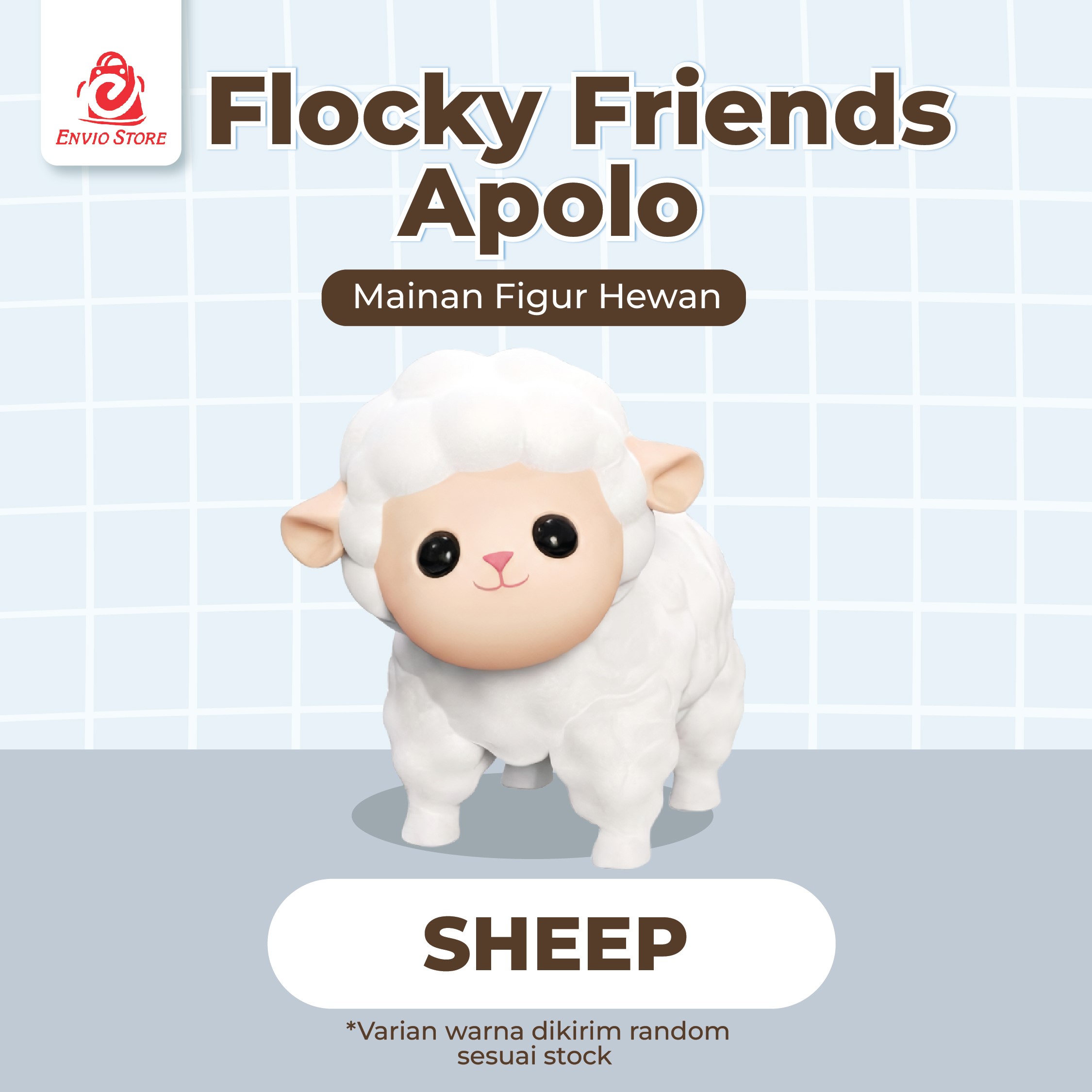 Flocky Friends Apolo - SHEEP (Mainan Figur Hewan Lucu)