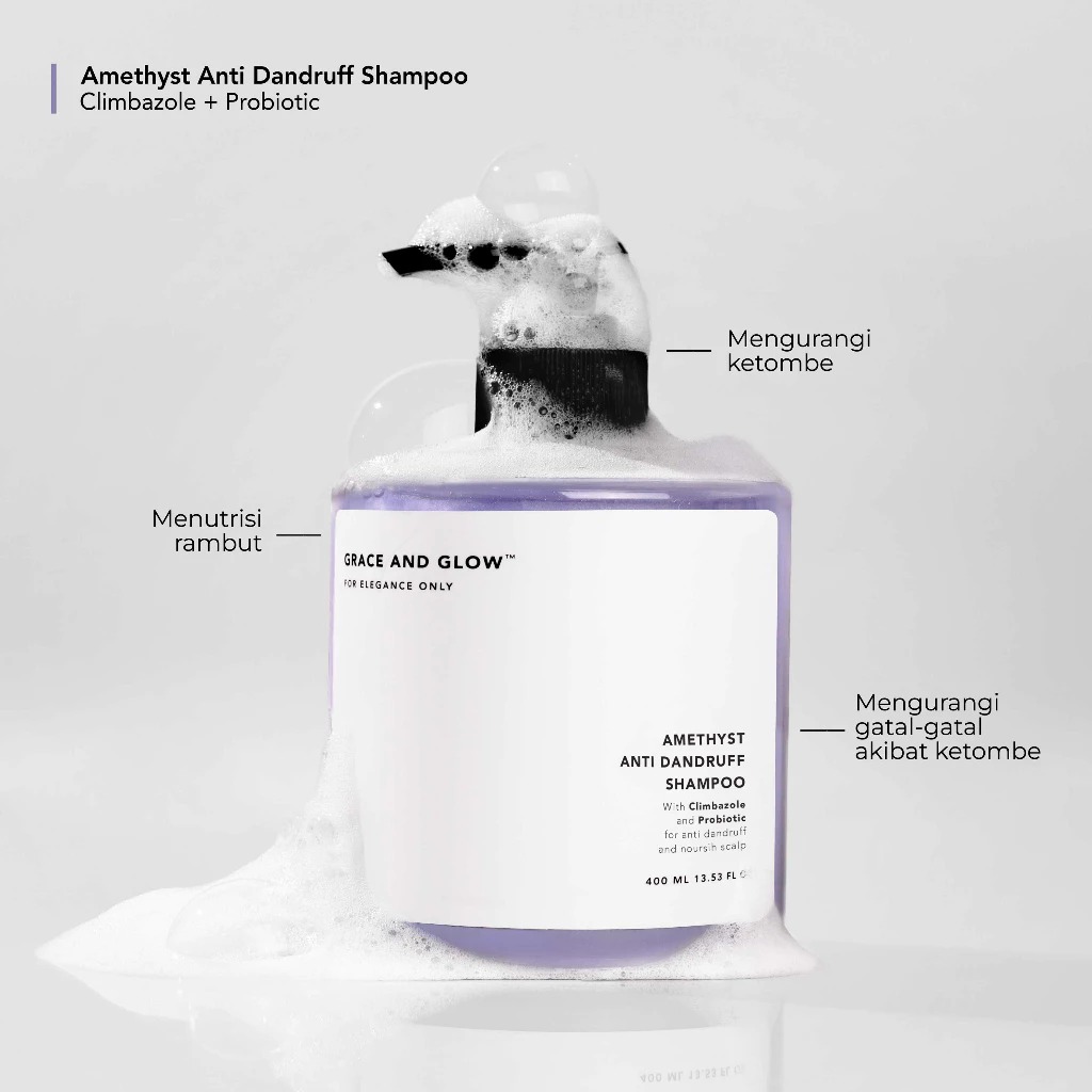 Grace and Glow Amethyst Dandruff and Nourish Care Shampoo 400ml