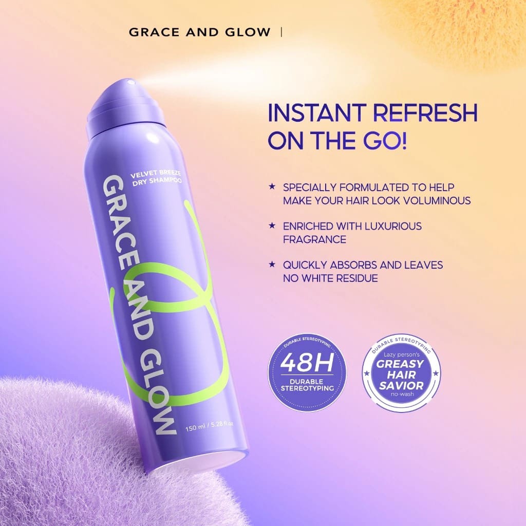 Grace and Glow Dry Shampoo 150ml - Velvet Breeze