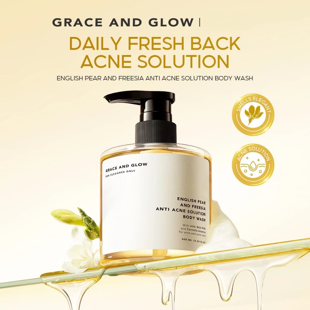 Grace and Glow English Pear and Freesia Anti Acne Solution Body Wash 400ml (Big Pump) Grace and Glow English Pear and Freesia Anti Acne Solution Body Wash 400ml (Big Pump)