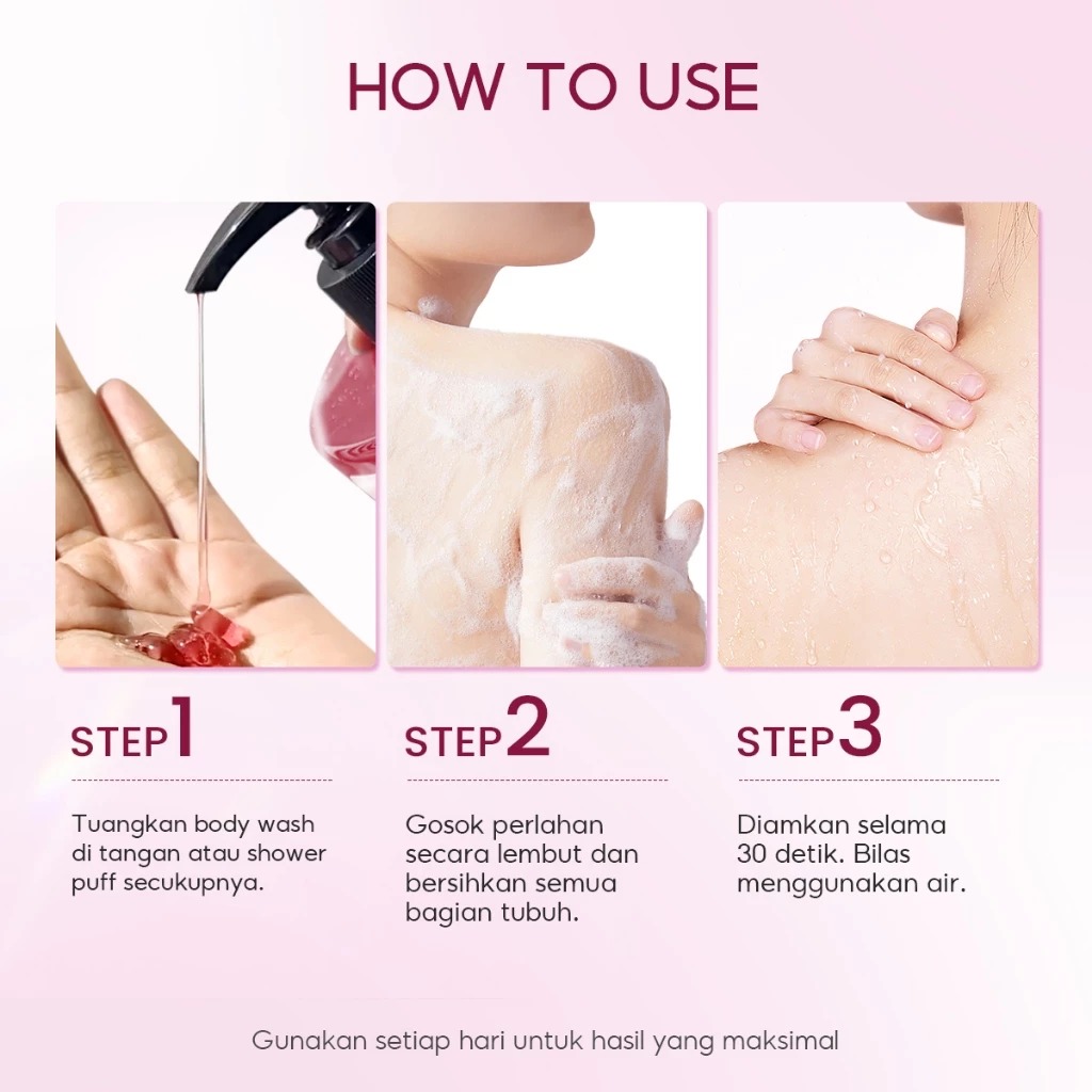 Grace and Glow Rouge 540 Glow & Firm Scrub Solution Body Wash 400ml (Big Pump)