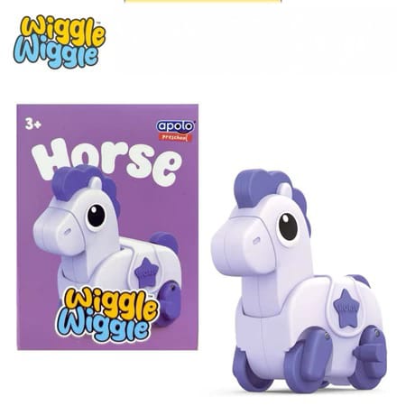 Mainan Anak Wiggle Wiggle Hewan Lucu - HORSE (Bisa Bergerak)