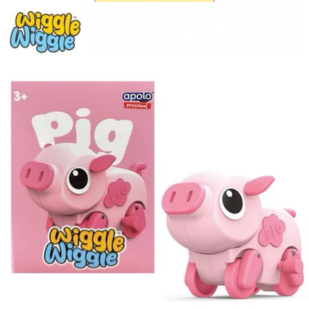 Mainan Anak Wiggle Wiggle Hewan Lucu - PIG (Bisa Bergerak)