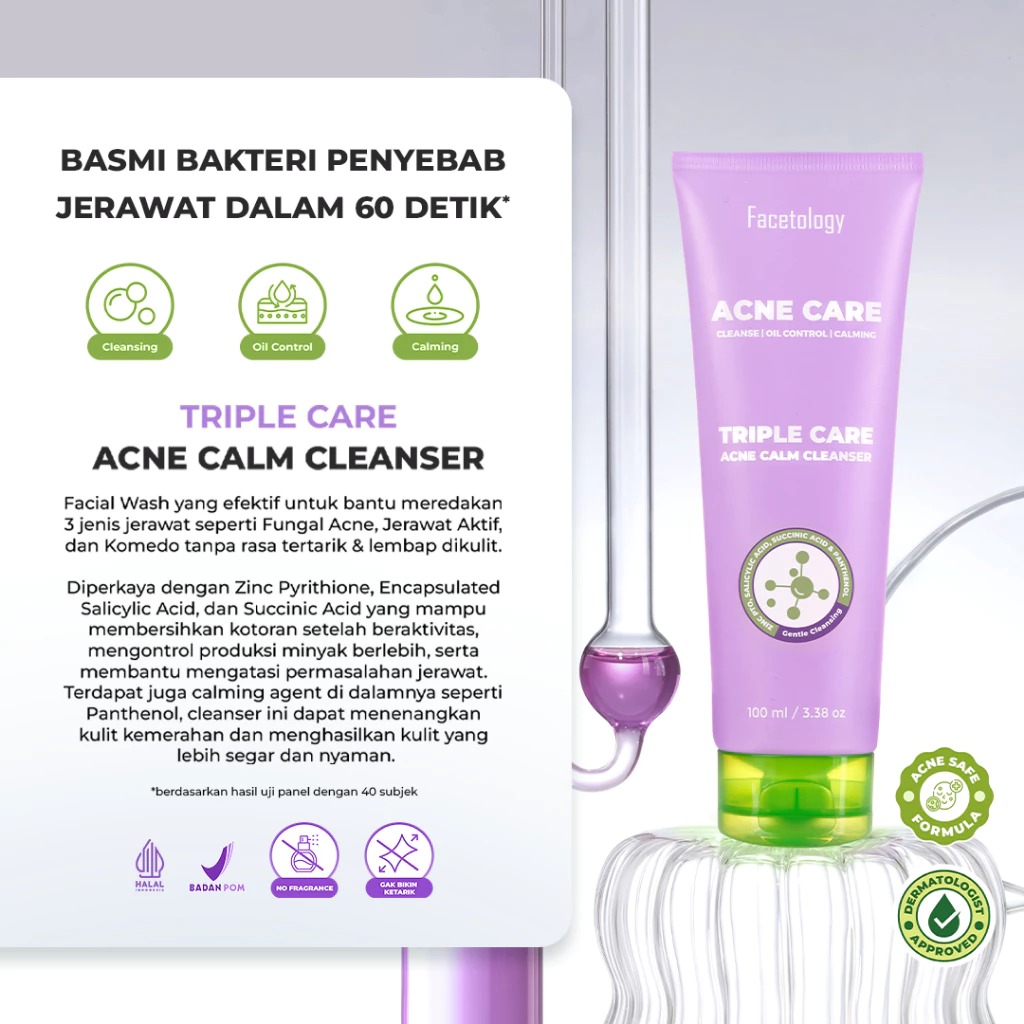 Facetology Triple Care Acne Calm Cleanser 100ml