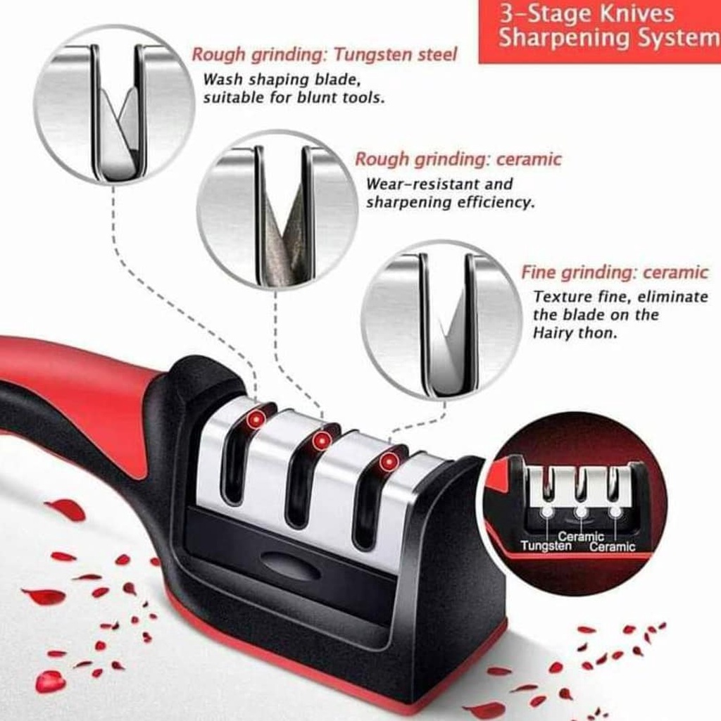 Knife Sharpener 3 Slot - Pengasah Pisau model Stik