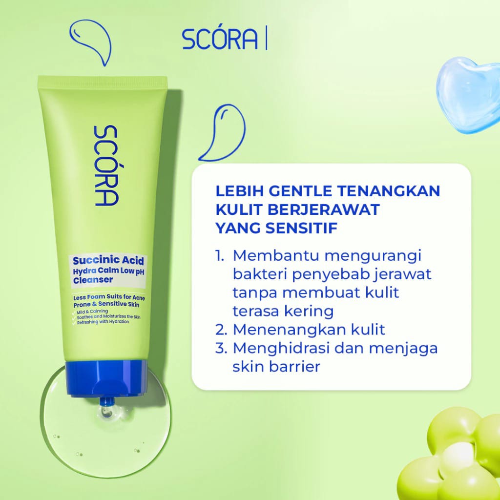 Scora Succinic Acid Hydra Calm Low pH Cleanser 100ml