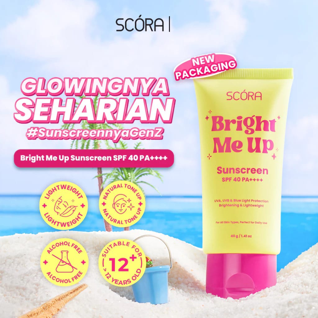 (PAKET HEMAT 3in1) Scora Combo Ramadan (Tone Up Cream, Sunscreen, Moisturizer)