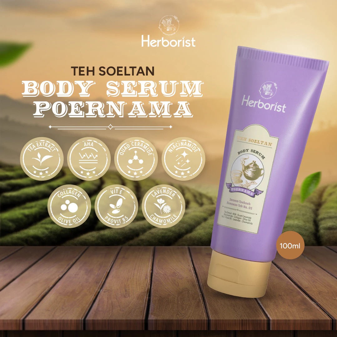 Herborist Teh Soeltan Body Serum 100ml - Poernama Herborist Teh Soeltan Body Serum 100ml - Poernama
