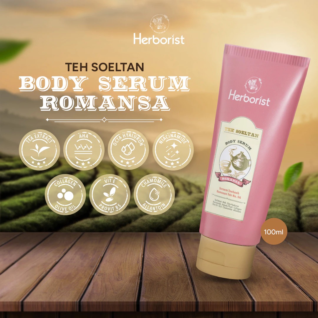 Herborist Teh Soeltan Body Serum 100ml - Romansa Herborist Teh Soeltan Body Serum 100ml - Romansa