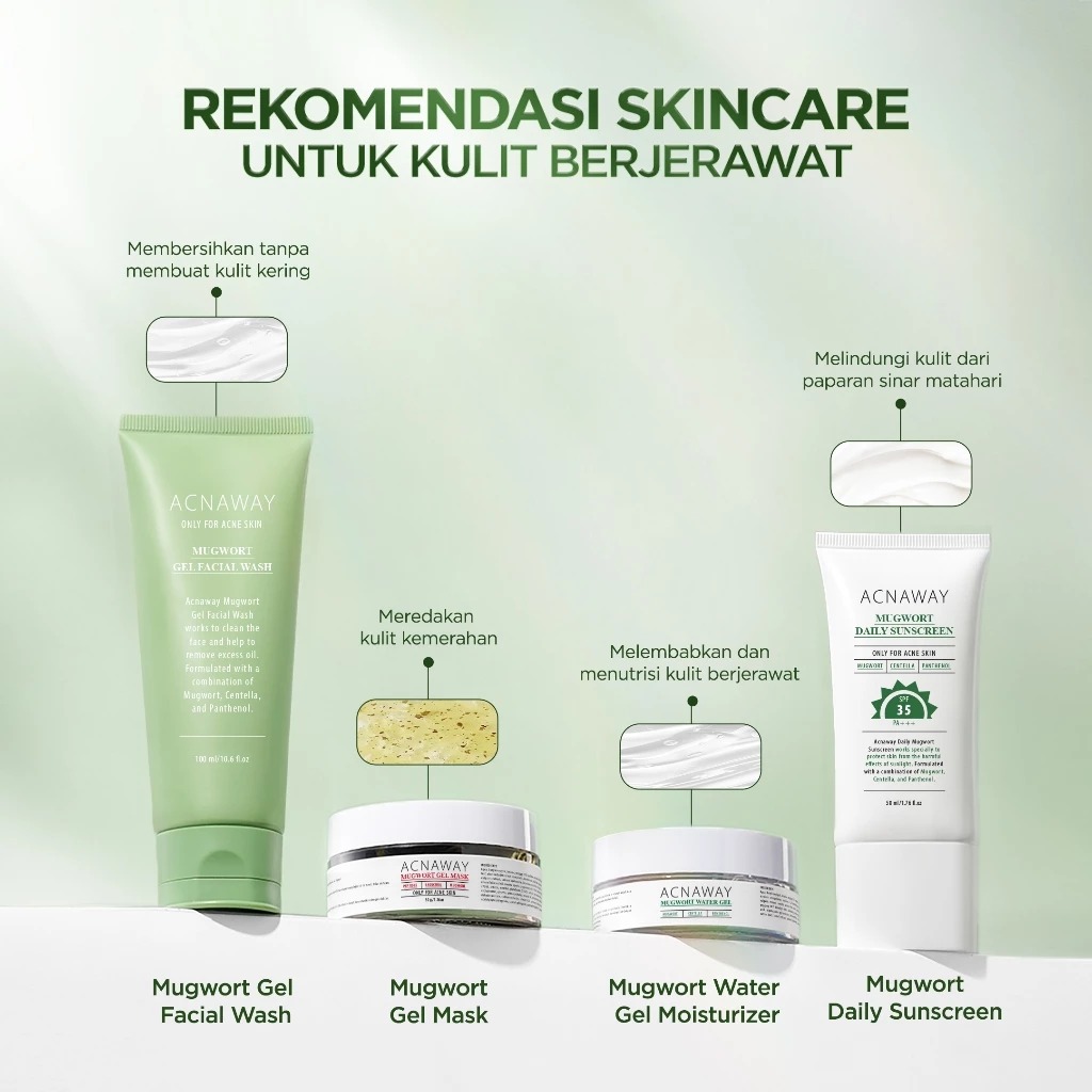 Acnaway Mugwort Gel Facial Wash 100ml