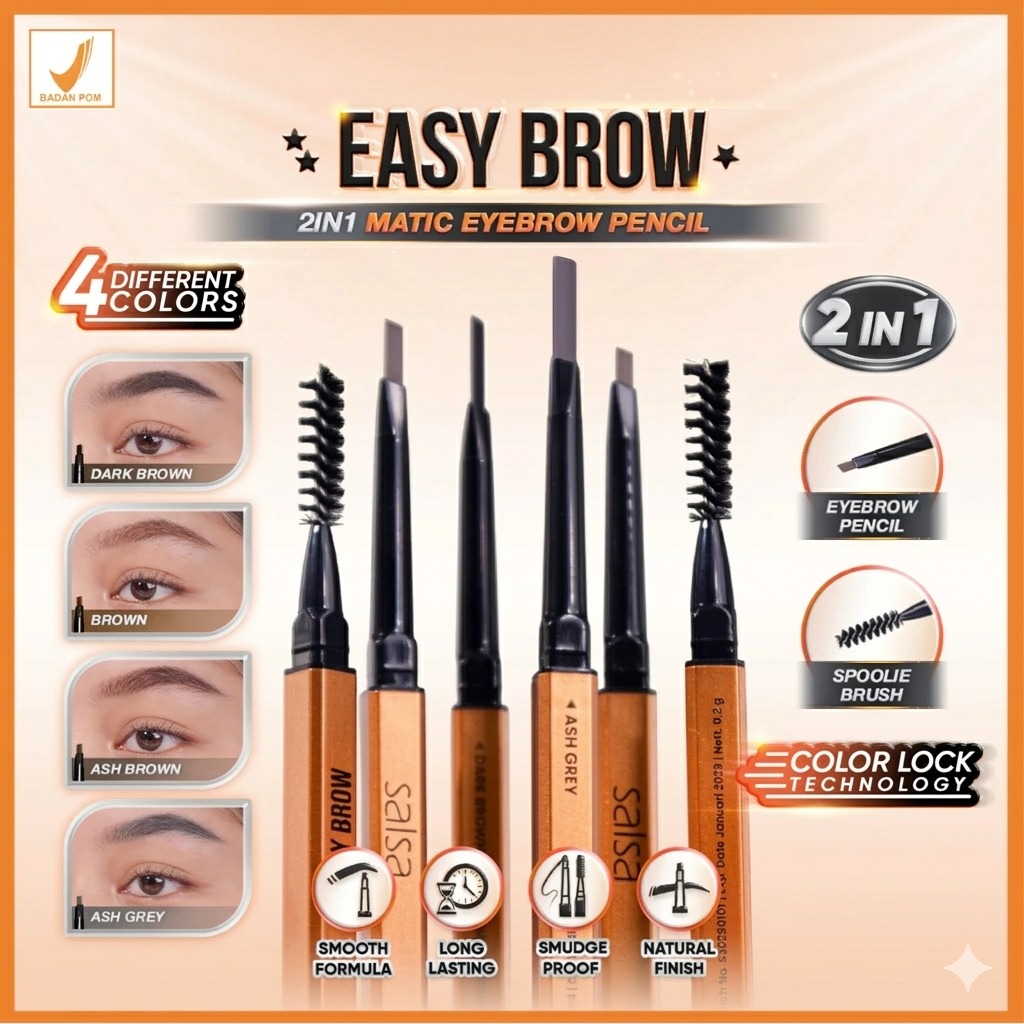 Salsa Easy Brow 2in1 Matic Eyebrow Pencil - Dark Brown