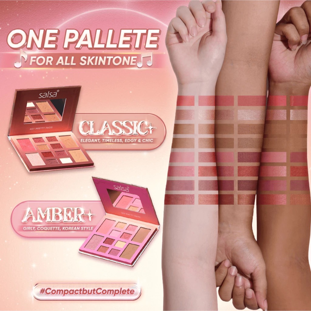 Salsa Rhapsody Pro Palette - AMBER (Eyeshadow, Contour, Blush On, Highlighter)