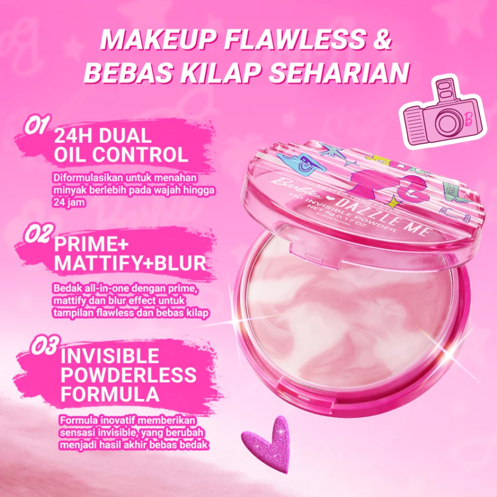 Dazzle Me X Barbie Dazzle Me Better Than Filter HD Invisible Powder 5gr