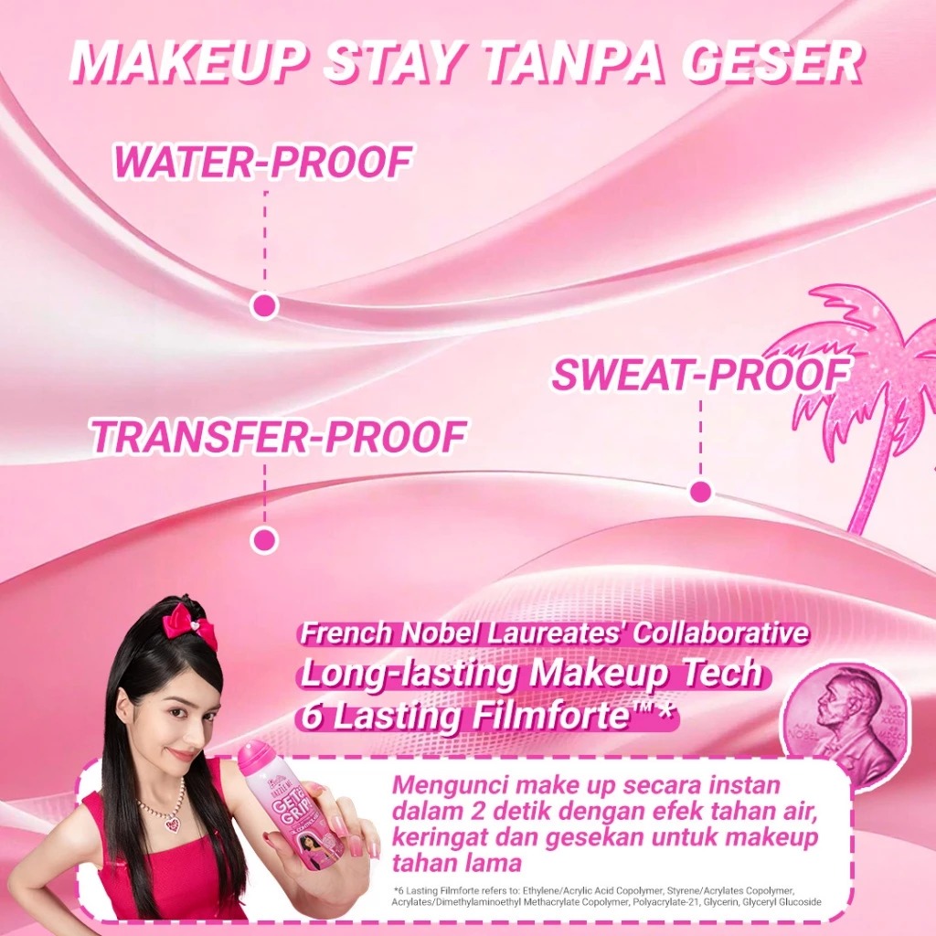 Dazzle Me X Barbie Get a Grip! Matte Setting Spray Oil Control + Set 50ml