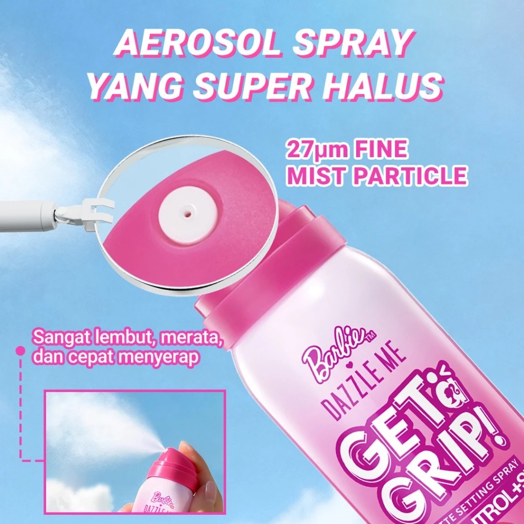 Dazzle Me X Barbie Get a Grip! Matte Setting Spray Oil Control + Set 50ml