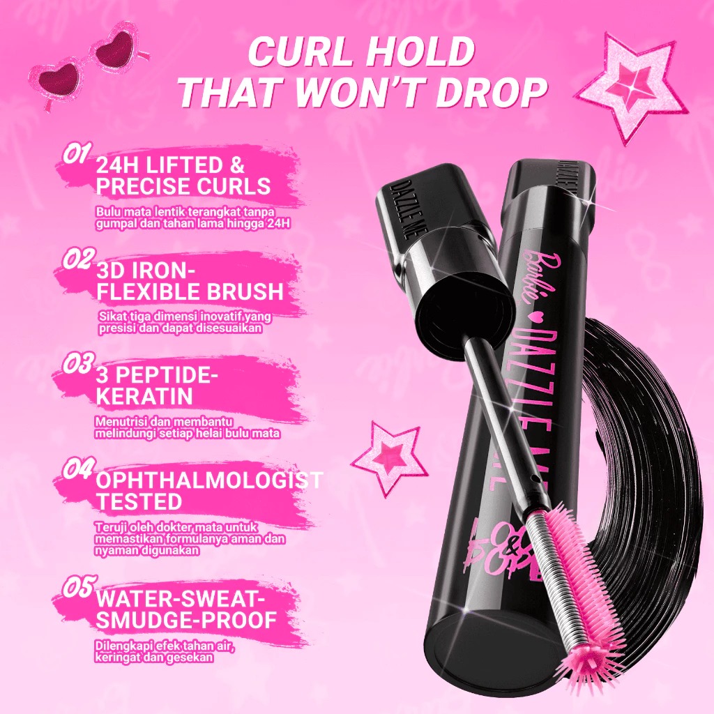 Dazzle Me X Barbie Lock&Pop! 3D Curl-ing Iron Macara 5gr