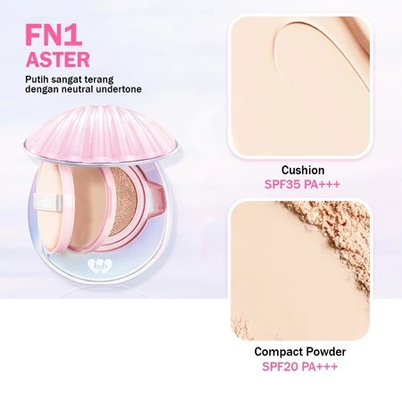 BNB Barenbliss Bloomvegan Better Me 2in1 - FN1 Aster (Cushion SPF35 PA+++ 8gr & Powder SPF20 PA+++ 4gr)