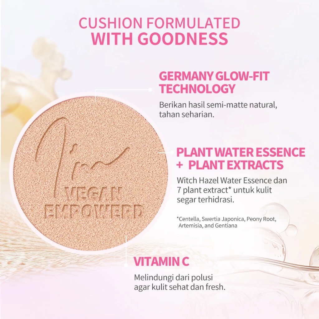 BNB Barenbliss Bloomvegan Better Me 2in1 - FN1 Aster (Cushion SPF35 PA+++ 8gr & Powder SPF20 PA+++ 4gr)